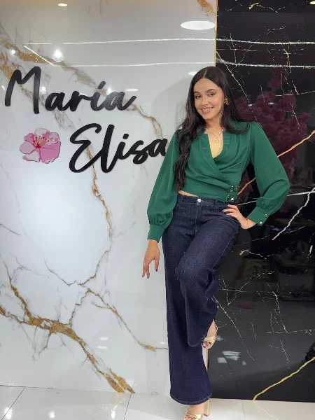 Blusa con Mangas Verde
