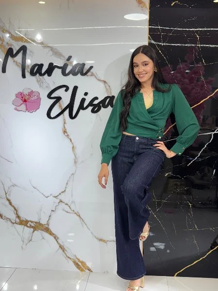 Blusa con Mangas Verde