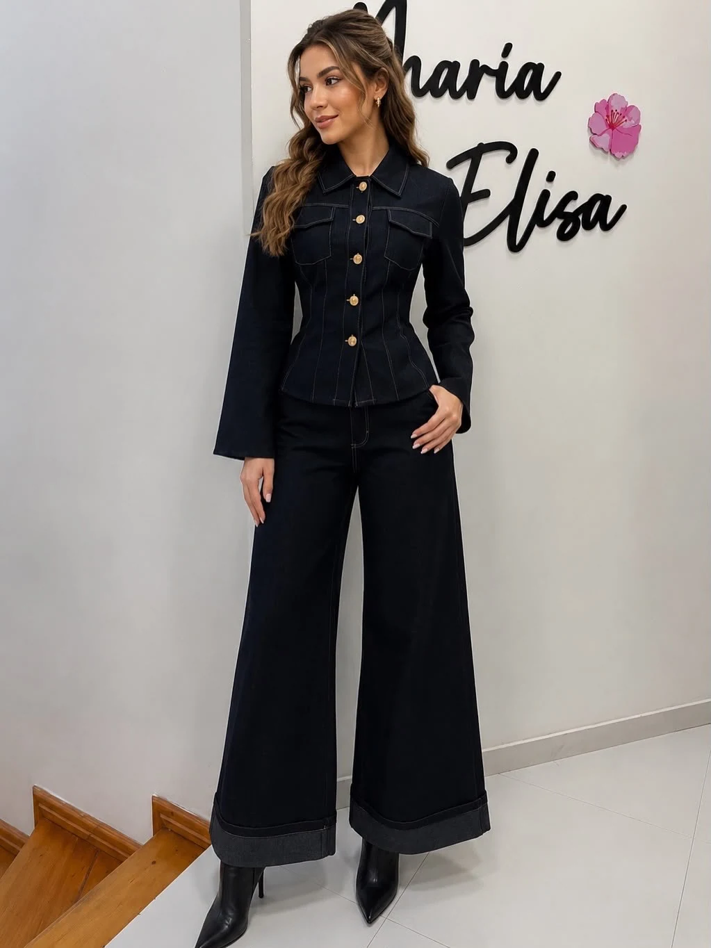 Set Jean Blusa y pantalon