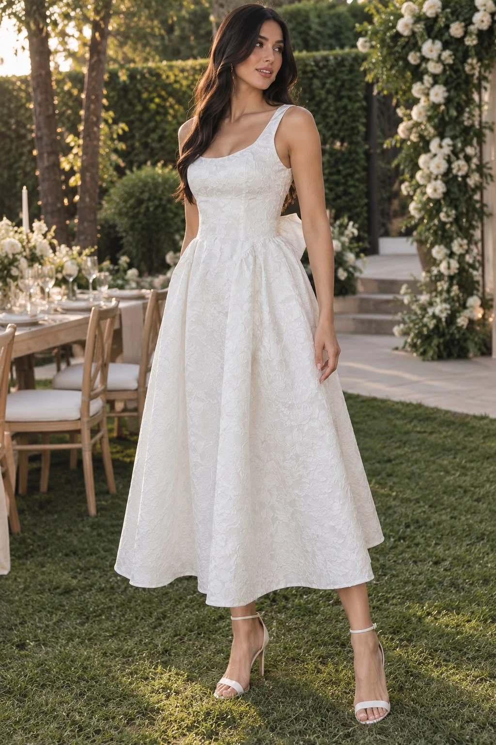 Vestido Middie con Lazo Atras