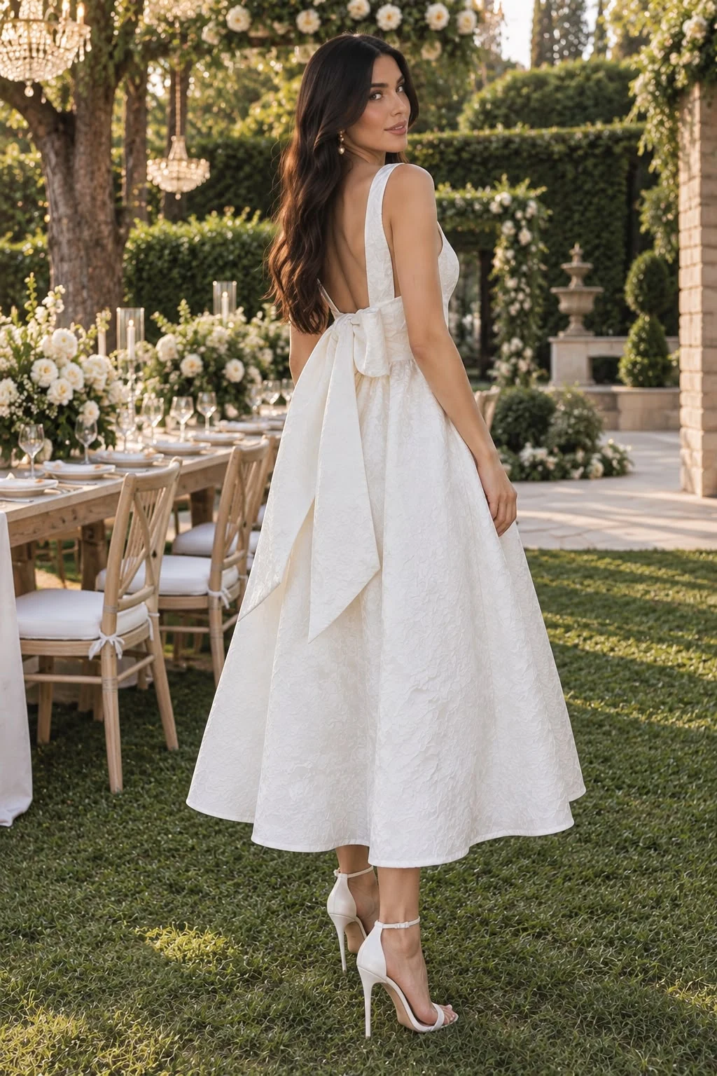 Vestido Middie con Lazo Atras