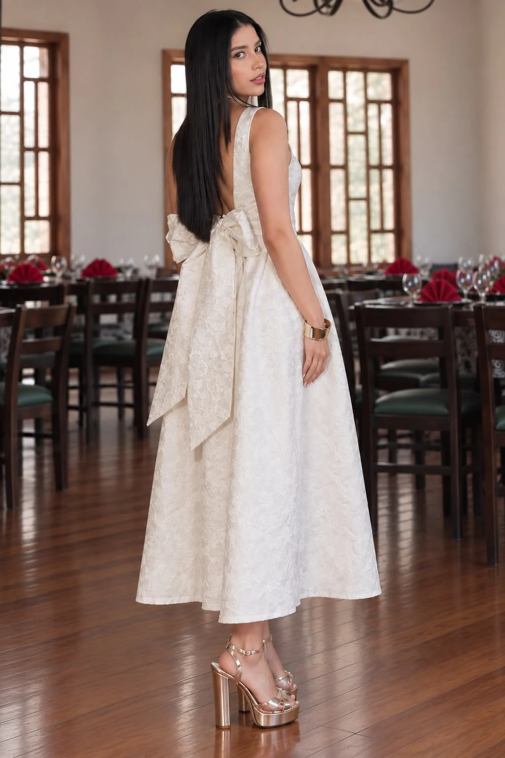 Vestido Middie con Lazo Atras
