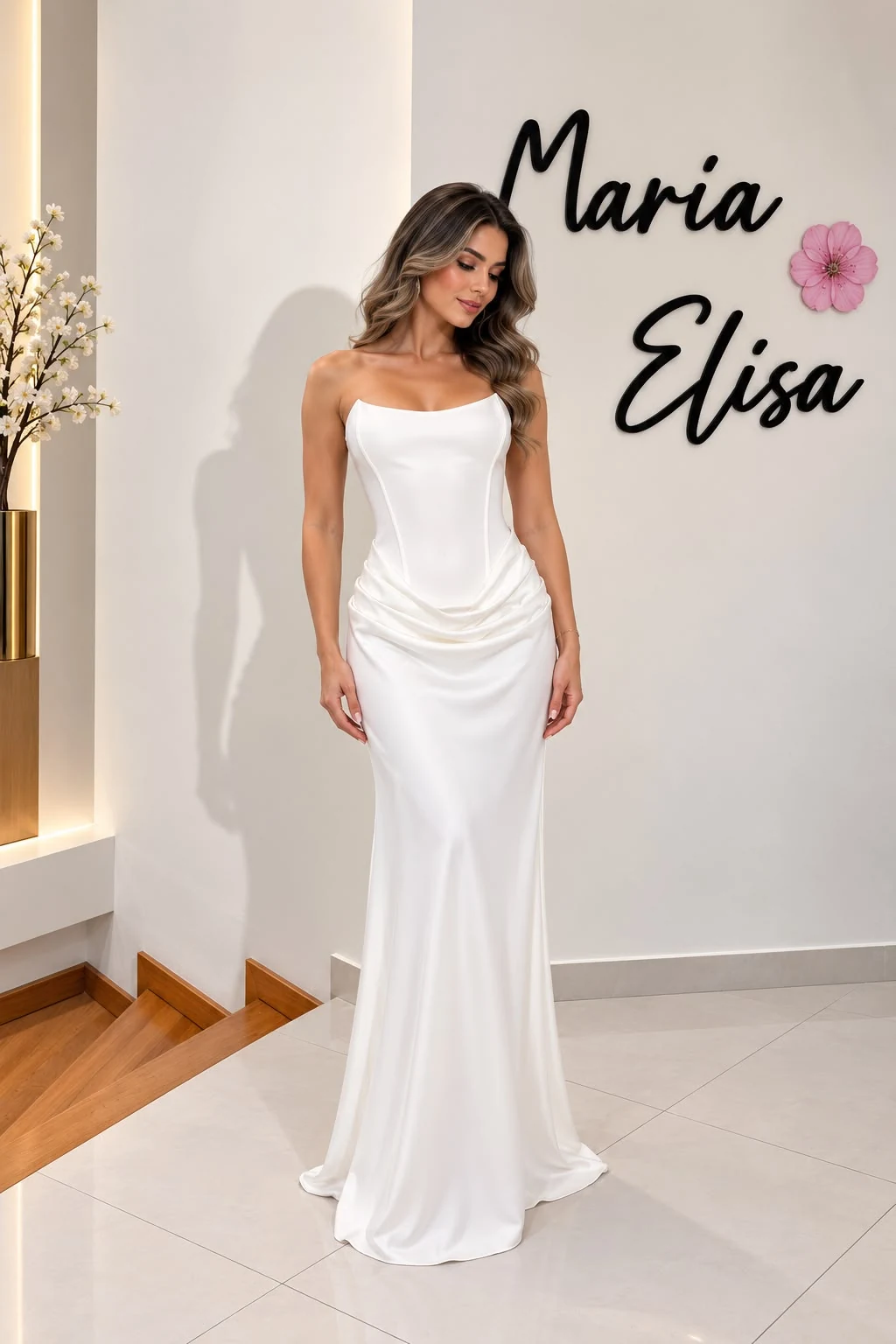 Vestido Blanco con corset